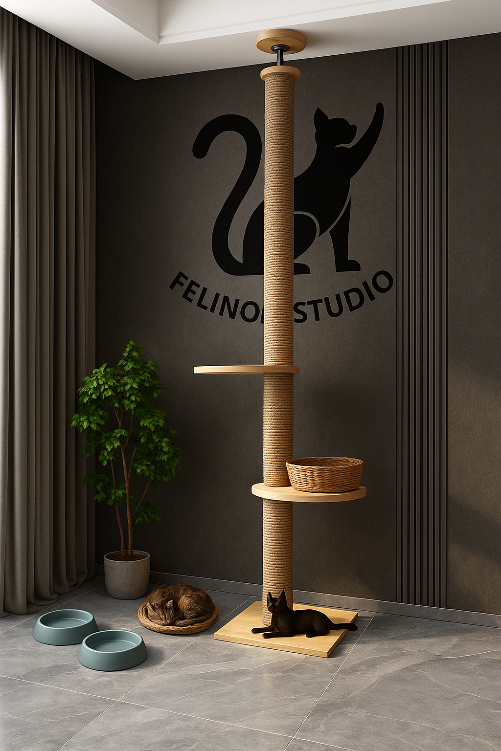 Arbre à chat en bois