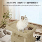 Arbre à Chat 210 cm – 8 Poteaux Griffoirs, 2 Niches, Plateformes, Hamac