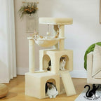 Arbre à Chat pour Chats d’Intérieur – Arbre à Chat Multiniveau avec Niches Spacieuses, Griffoirs en Sisal et Jouets