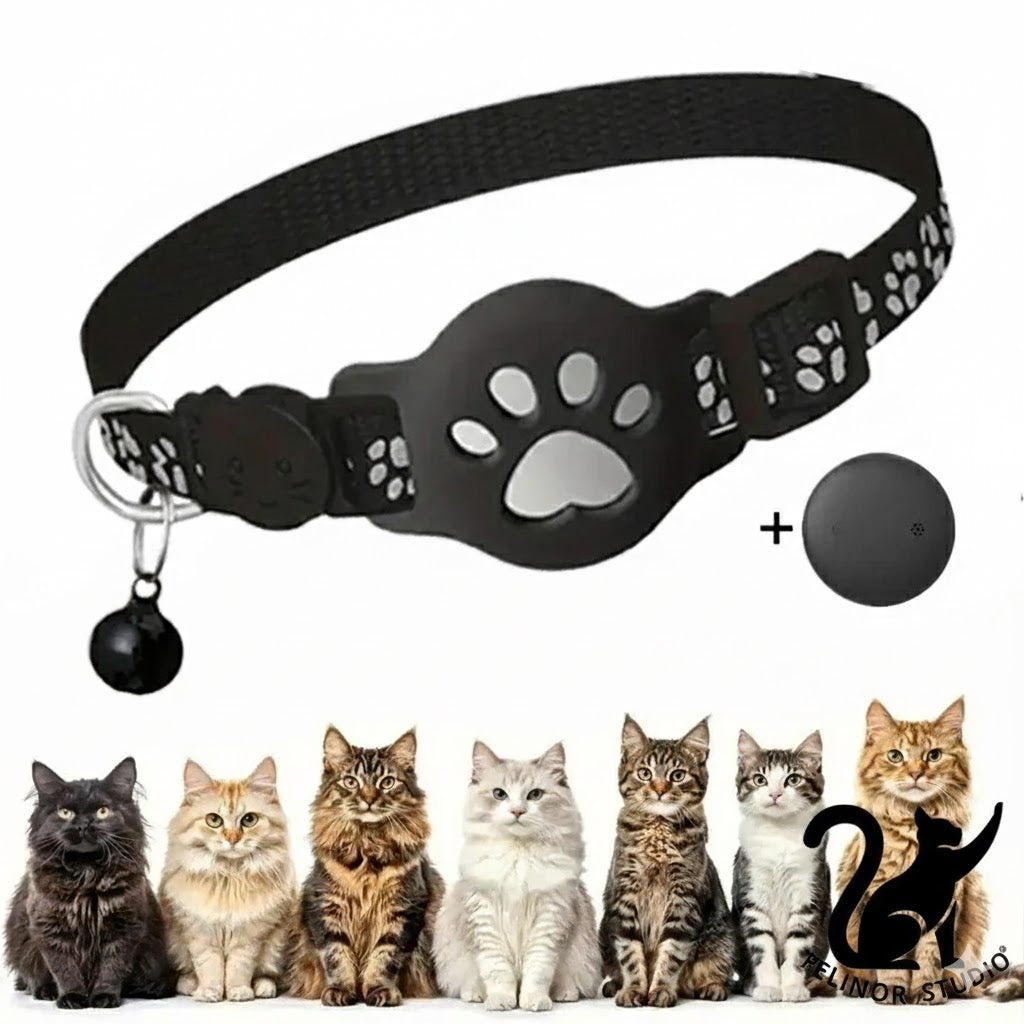 Collier GPS Intelligent pour Chat – Traceur Anti-Perte Étanche, Réfléchissant et Ajustable