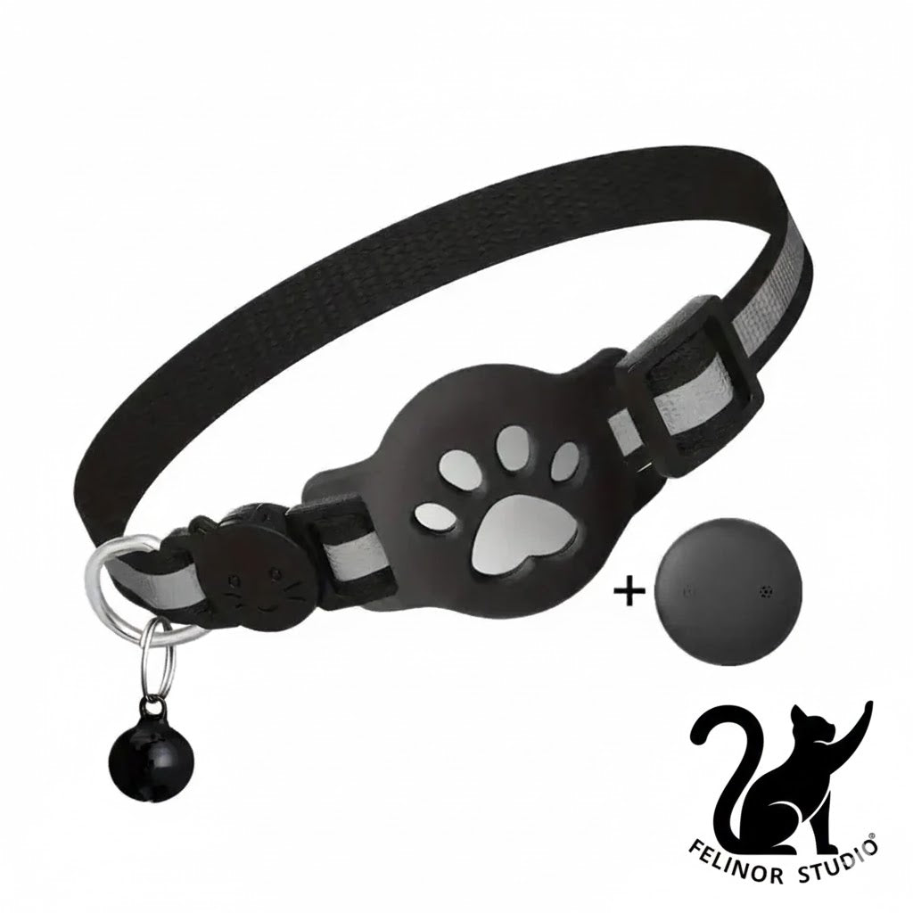 Collier GPS Intelligent pour Chat – Traceur Anti-Perte Étanche, Réfléchissant et Ajustable