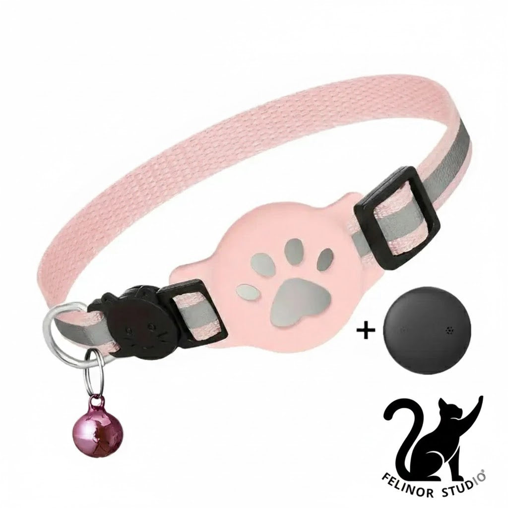 Collier GPS Intelligent pour Chat – Traceur Anti-Perte Étanche, Réfléchissant et Ajustable