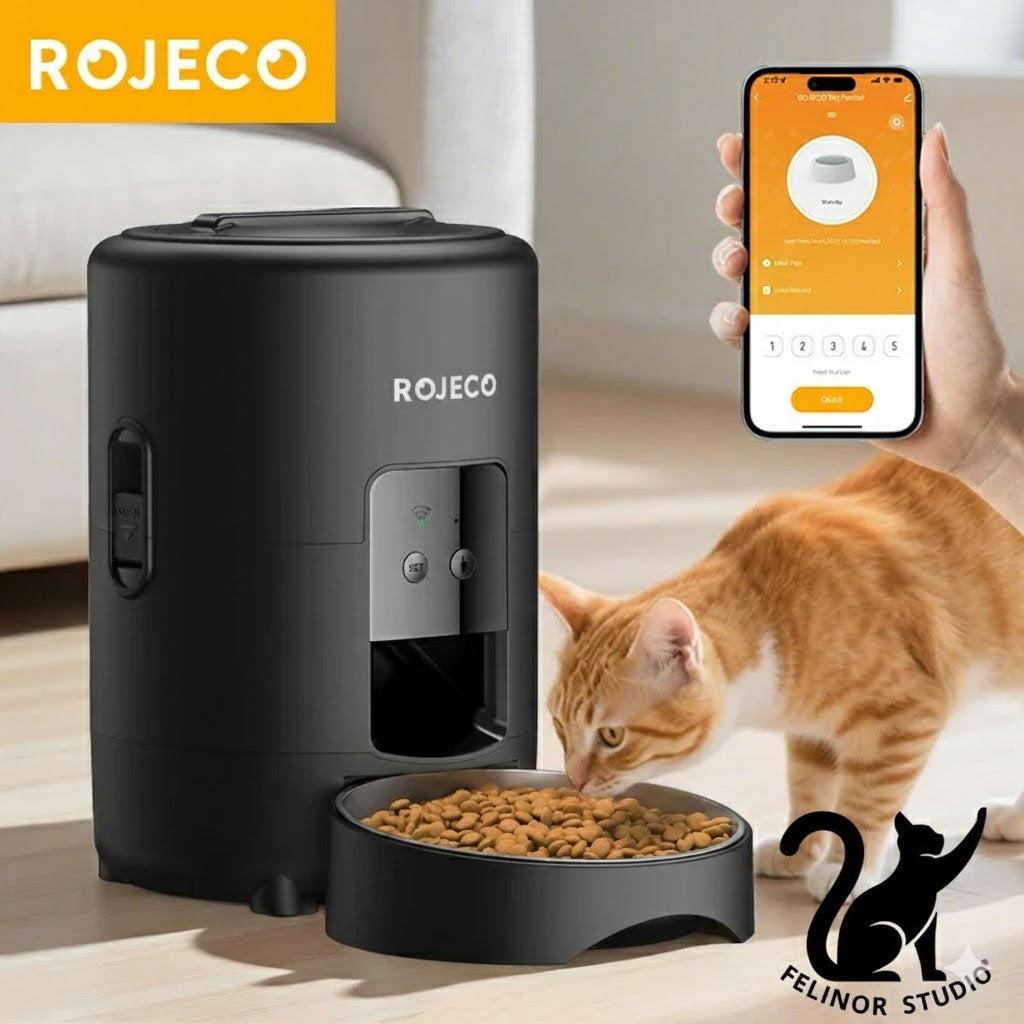 Distributeur Automatique ROJECO pour Chat – Connecté Wi-Fi 2L