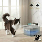 ROJECO fontaine à eau automatique sans fil pour chat – Distributeur d’eau intelligent avec capteur infrarouge et batterie 2600 mAh
