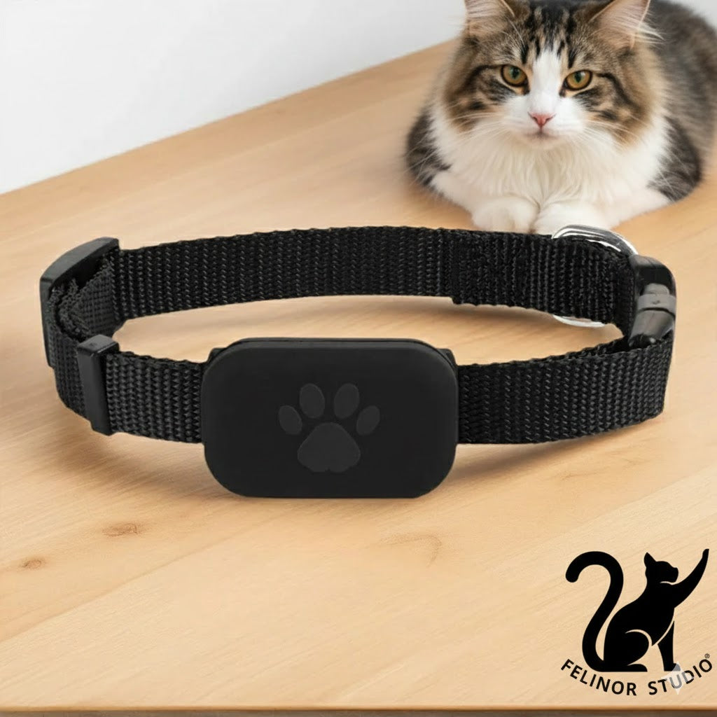 Traceur GPS pour Animaux avec Collier Réglable – Localisateur Intelligent pour Chats et Chiens