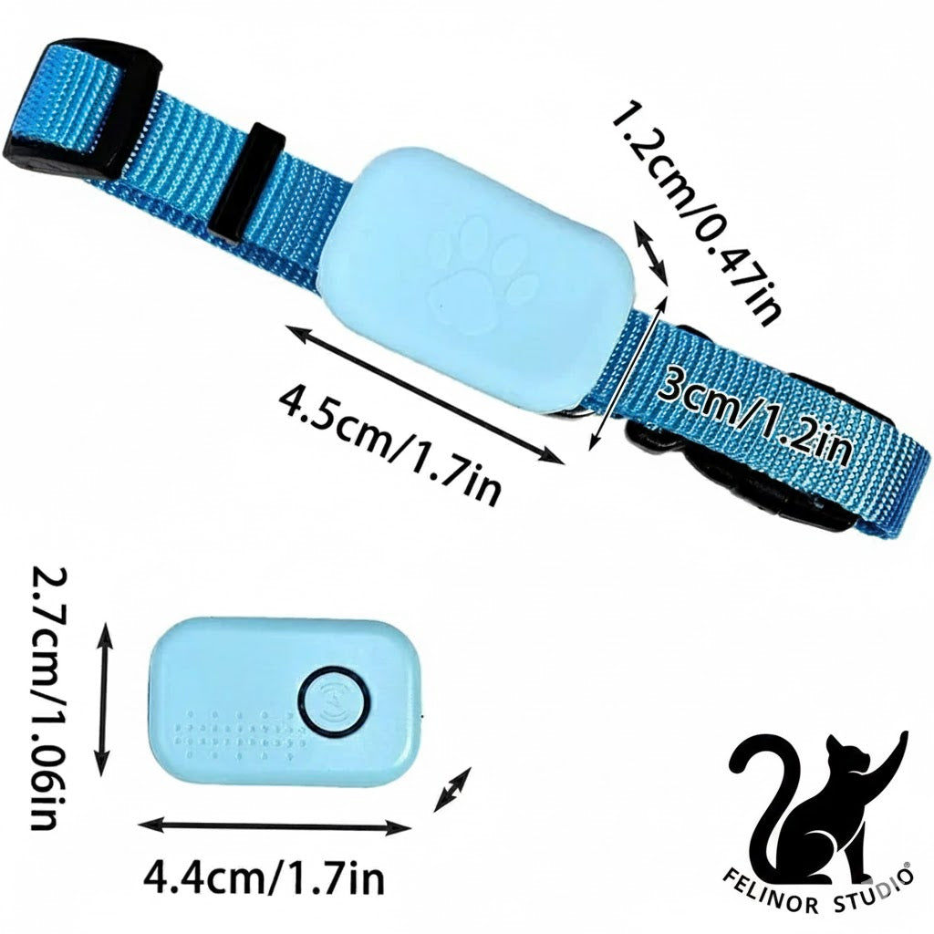 Traceur GPS pour Animaux avec Collier Réglable – Localisateur Intelligent pour Chats et Chiens