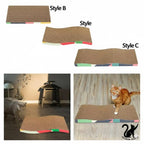 Griffoir pour chat en carton ondulé – Planche durable protégeant les meubles, sert aussi de lit griffoir pour chats d’intérieur et chatons