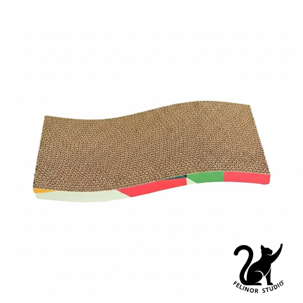 Griffoir pour chat en carton ondulé – Planche durable protégeant les meubles, sert aussi de lit griffoir pour chats d’intérieur et chatons