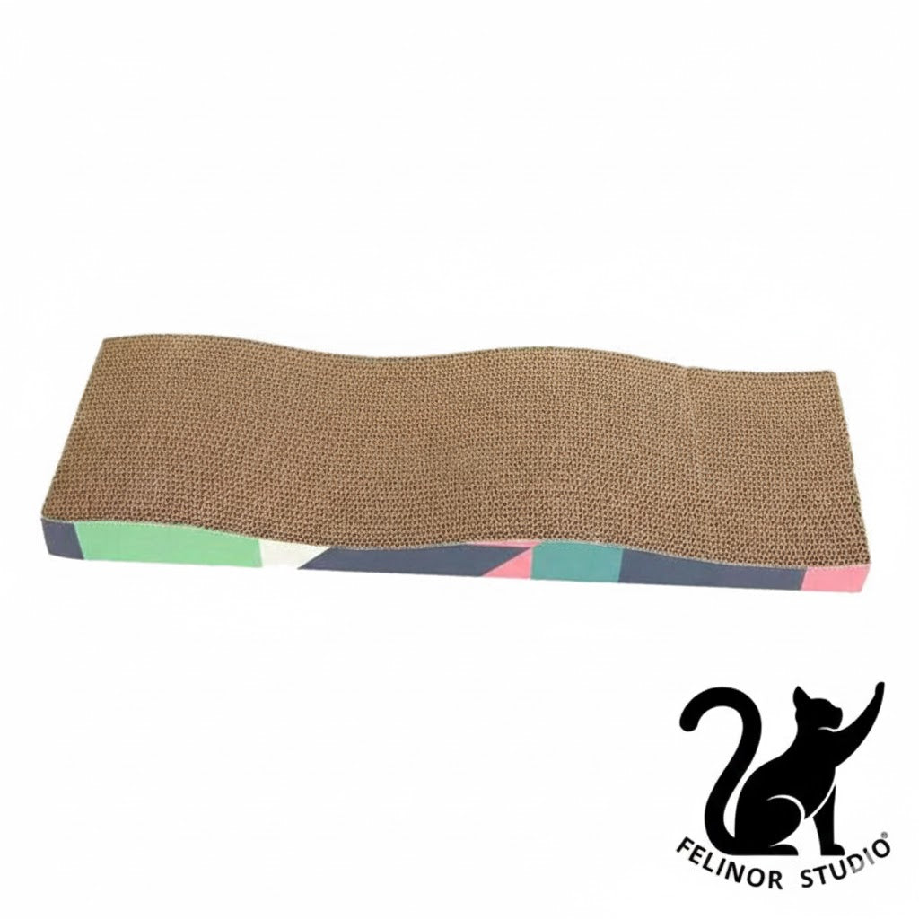 Griffoir pour chat en carton ondulé – Planche durable protégeant les meubles, sert aussi de lit griffoir pour chats d’intérieur et chatons