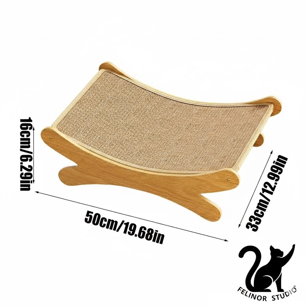Griffoir en sisal pour chat – Planche à griffer portable et résistante, jouet d’entretien des griffes avec zone de repos, idéal chats et chatons