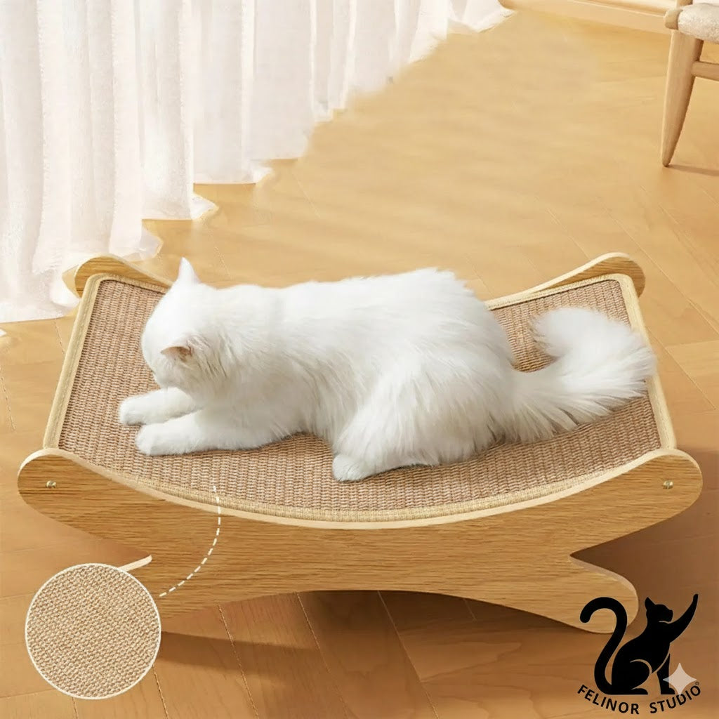 Griffoir en sisal pour chat – Planche à griffer portable et résistante, jouet d’entretien des griffes avec zone de repos, idéal chats et chatons
