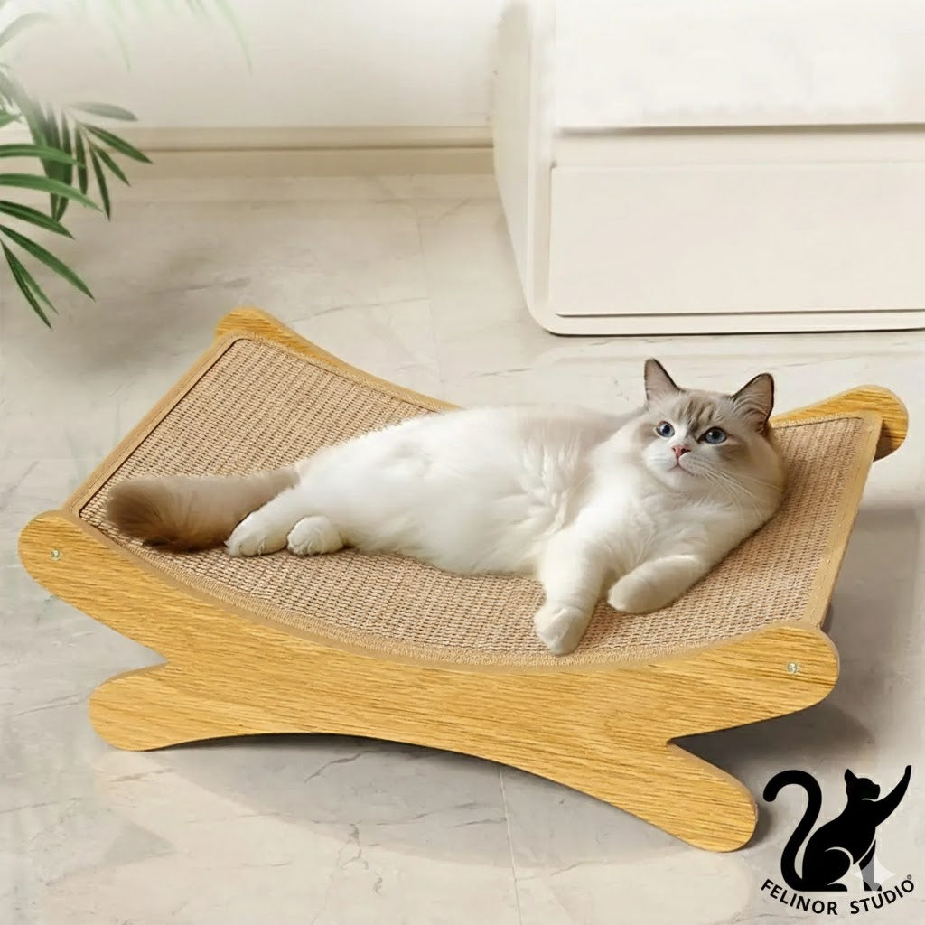 Griffoir en sisal pour chat – Planche à griffer portable et résistante, jouet d’entretien des griffes avec zone de repos, idéal chats et chatons