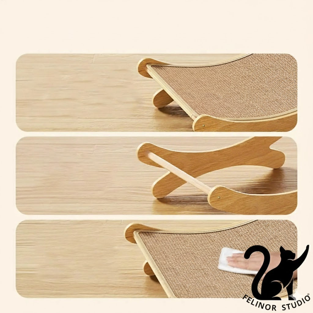 Griffoir en sisal pour chat – Planche à griffer portable et résistante, jouet d’entretien des griffes avec zone de repos, idéal chats et chatons