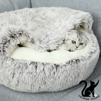 Lit pour chat en peluche 2-en-1 – Chaud et ultra confortable