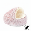 Lit pour chat en peluche 2-en-1 – Chaud et ultra confortable