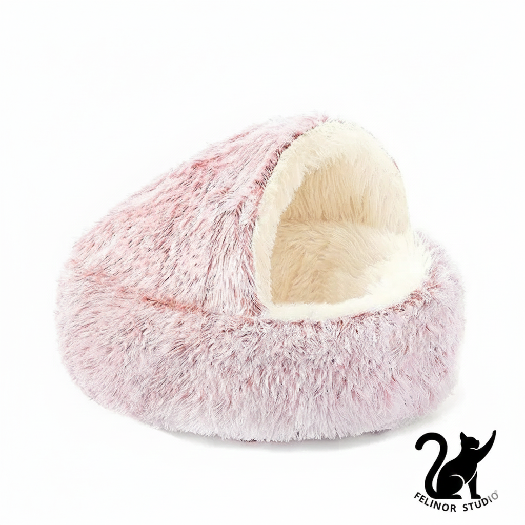 Lit pour chat en peluche 2-en-1 – Chaud et ultra confortable