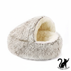 Lit pour chat en peluche 2-en-1 – Chaud et ultra confortable