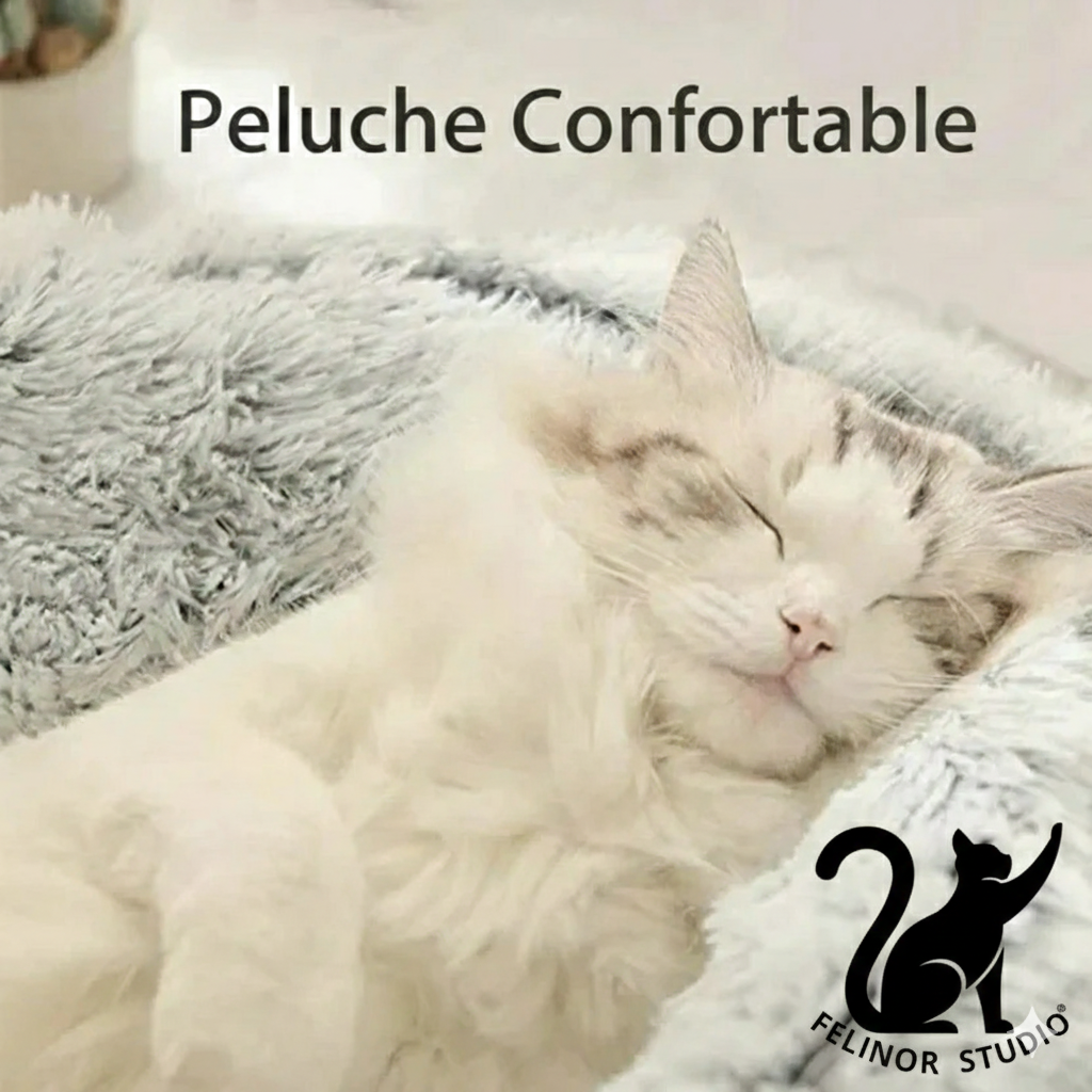 Lit pour chat en peluche 2-en-1 – Chaud et ultra confortable