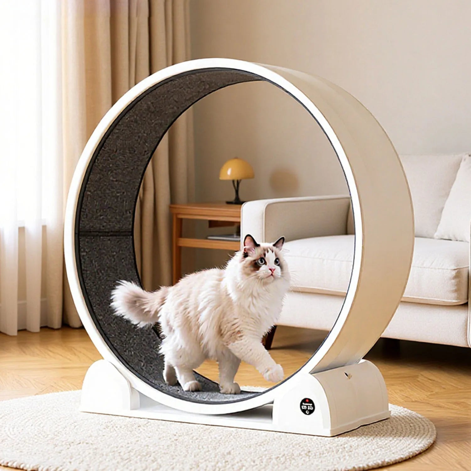 Roue d’Exercice pour Chat 110 cm – Tapis de Course Silencieux avec Compteur d’Activité