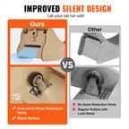 Tapis de course pour chat en bois – Roue d’exercice silencieuse 75, 81, 110 ou 132 cm – Antidérapant, stable et sécurisé pour chats d’intérieur