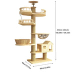 Arbre à chat premium en bois – Structure réglable et ultra stable