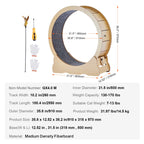 Tapis de course pour chat en bois – Roue d’exercice silencieuse 75, 81, 110 ou 132 cm – Antidérapant, stable et sécurisé pour chats d’intérieur