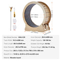 Tapis de course pour chat en bois – Roue d’exercice silencieuse 75, 81, 110 ou 132 cm – Antidérapant, stable et sécurisé pour chats d’intérieur