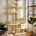 Arbre à chat premium en bois – Structure réglable et ultra stable