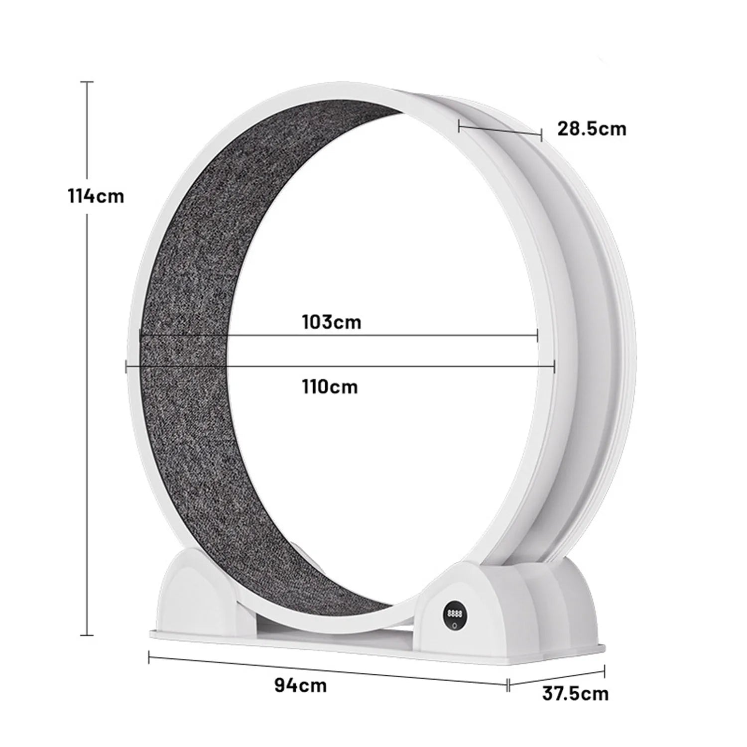 Roue d’Exercice pour Chat 110 cm – Tapis de Course Silencieux avec Compteur d’Activité