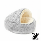 Lit pour chat en peluche 2-en-1 – Chaud et ultra confortable